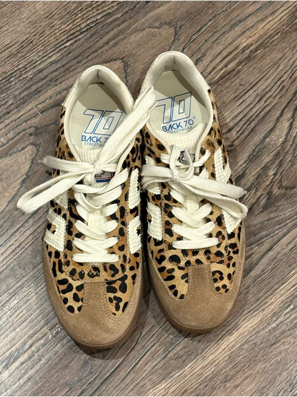 Leopard Print Casual Sneakers in Tan